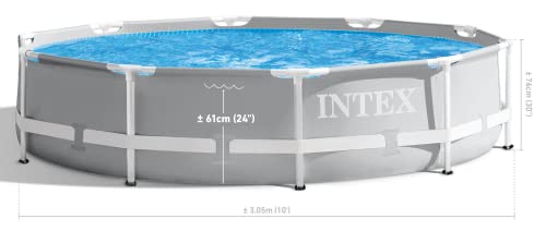 Intex 26701EH Prism Frame 10ft (3.05m) x 30in (76cm) Above Ground Pool Set – 1,185 Gallon (4,486L) Capacity with Filter Pump – Rust & Puncture Resistant, Quick Setup - Image 36