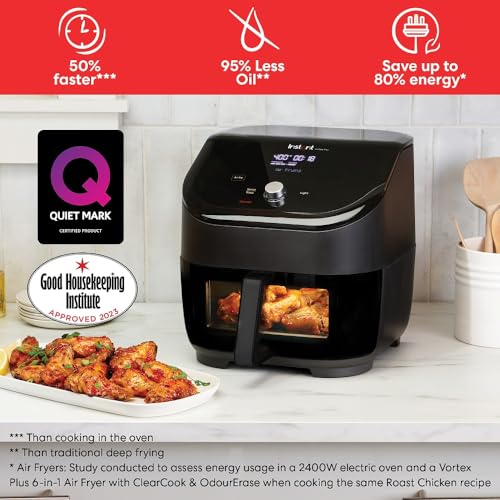 Instant Pot VersaZone Dual Air Fryer 8.5L – Double Basket with Divider, 8-in-1 Smart Cooking, Energy Saving, Easy Clean, Black Stainless Steel - Image 37