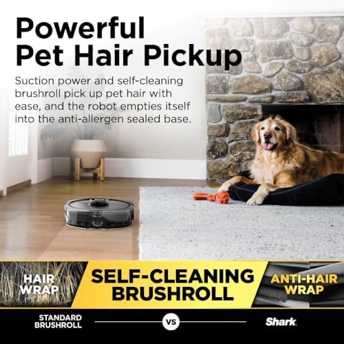 Shark AV2501S AI Ultra Robot Vacuum with HEPA Self-Empty Base, Matrix Clean Navigation, 30-Day Bagless Capacity, Smart Mapping, Voice/App Control, Perfect for Pet Hair & All Floors, Dark Grey - Image 11