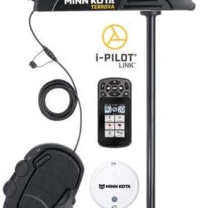 Minn Kota 1358838 Terrova 112 lb Thrust Electric-Steer Bow-Mount Trolling Motor with i-Pilot Link GPS & MEGA Down Imaging, 72″ Shaft, Freshwater