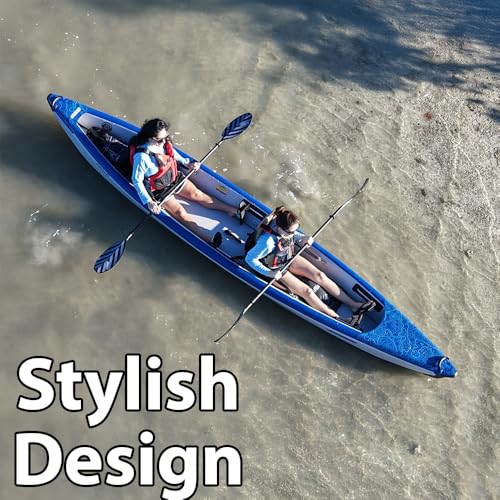 Sea Eagle RazorLite 393RL Inflatable Kayak – Ultra-Light Drop-Stitch Touring Kayak (Solo/Tandem) with FlexBrace2 Footrests, Tall Back Seat, Paddle, Pump & Backpack - Image 6