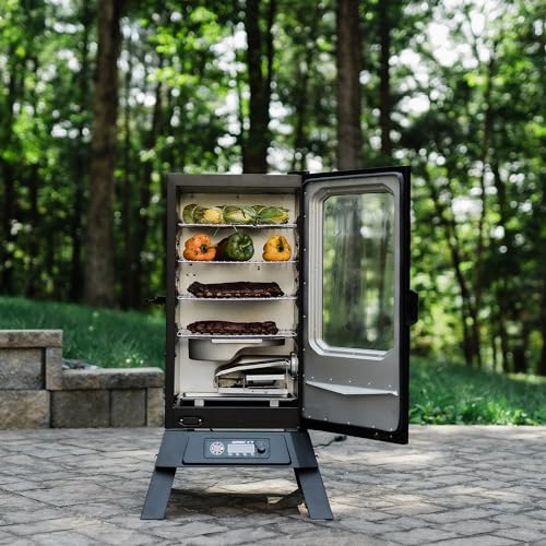 Masterbuilt 30-Inch Digital Electric Vertical Smoker – 710 Sq In Cooking Area, Side Wood Chip Loader, Digital Controls, Chrome Racks & Leg Kit – Model MB20070421, Black - Image 14