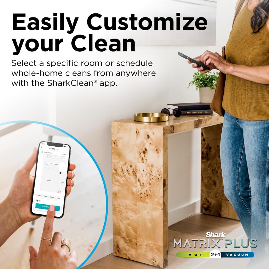 Shark Matrix Plus 2-in-1 Robot Vacuum & Mop with Sonic Mopping, Matrix Clean Navigation, Self-Empty HEPA Base, Precision Mapping, CleanEdge Technology, Pet Hair Removal, WiFi/App Control, RV2610WA - Image 34