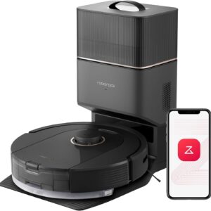 Roborock Q5 Pro+ Robot Vacuum and Mop with Self-Emptying Dock, 5500Pa Suction, DuoRoller Brush, LiDAR Navigation, Smart Mapping, Perfect for Pet Hair, Hard Floors & Carpets
