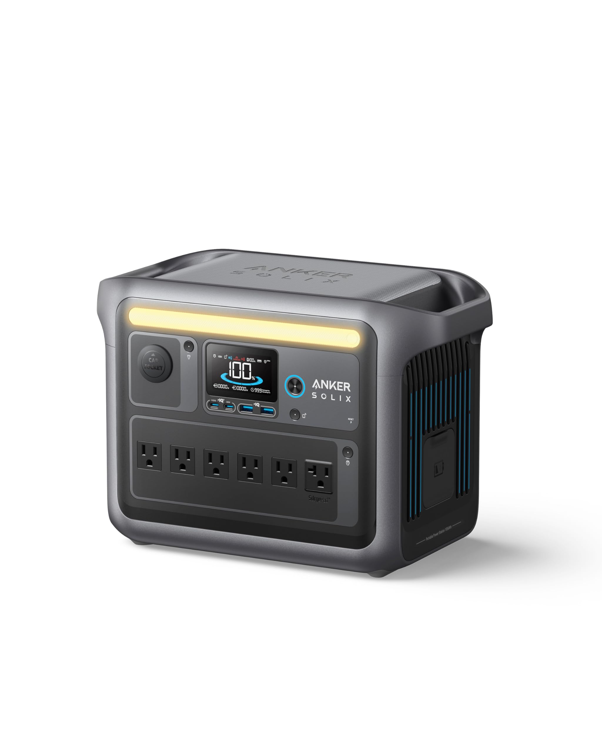 Anker SOLIX C1000 1056 Wh Portable Power Station – 1800 W (2400 W Surge) Solar Generator, Full Charge in 58 Min, LiFePO4 Battery for Home Backup & Camping - Image 3
