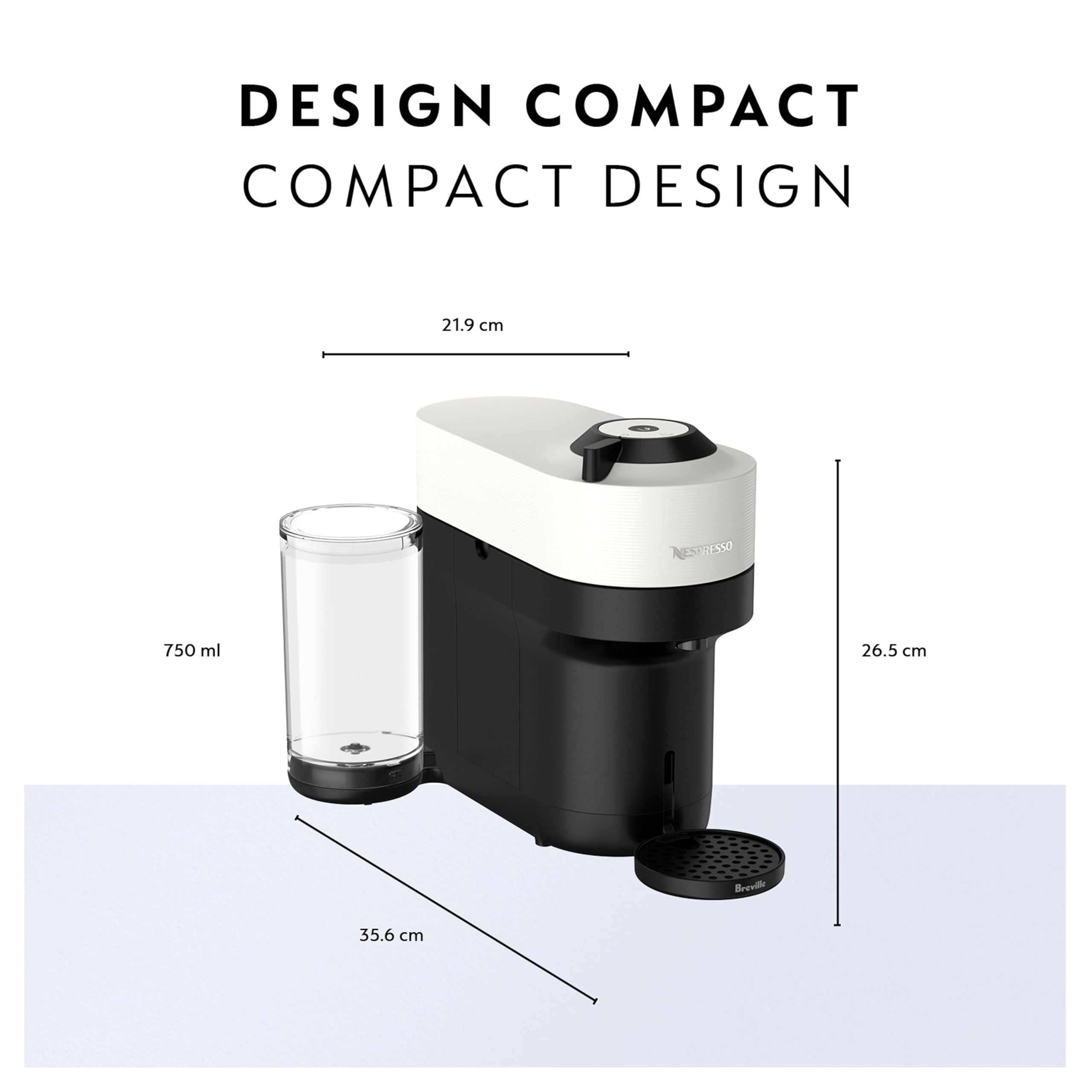 Nespresso Vertuo Pop+ Coffee & Espresso Maker by Breville – Coconut White | 5 Brew Sizes, 0.74L Removable Tank, Compact & Sustainable Design - Image 58