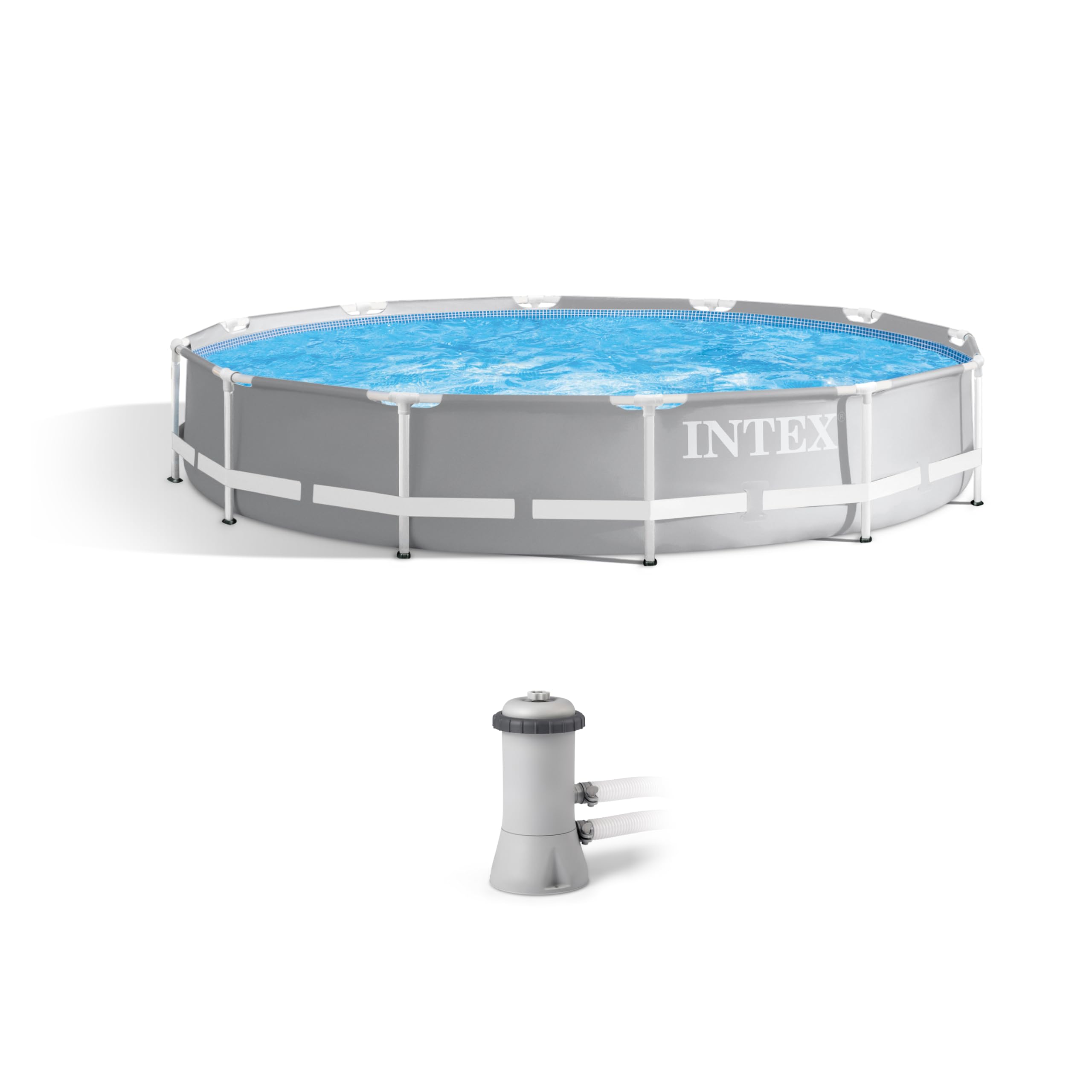 Intex 26701EH Prism Frame 10ft (3.05m) x 30in (76cm) Above Ground Pool Set – 1,185 Gallon (4,486L) Capacity with Filter Pump – Rust & Puncture Resistant, Quick Setup - Image 48
