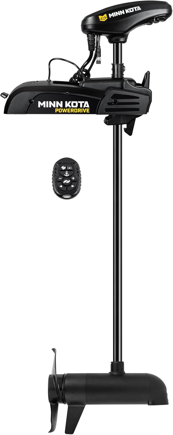 Minn Kota 1358472 PowerDrive 70 lb Thrust Bow-Mount Trolling Motor with Dual Spectrum CHIRP Sonar, Micro Remote, 60″ Shaft, Freshwater