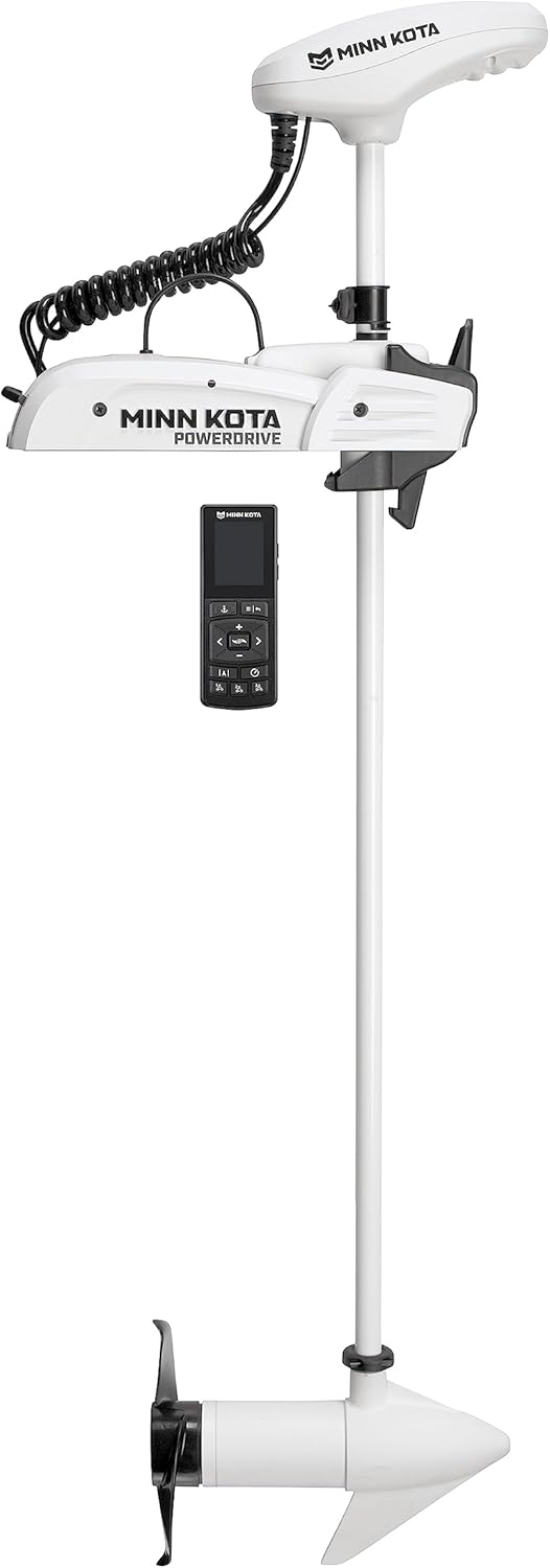 Minn Kota 1363586 Riptide PowerDrive 70 lb Thrust Bow-Mount Trolling Motor with Wireless Remote, 54″ Shaft, Saltwater