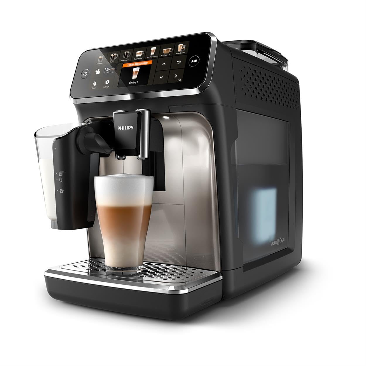 Philips Series 5400 LatteGo Fully Automatic Coffee Machine – 12 Drinks, TFT Touch Display, Built-in Grinder, EP5441/50 Black - Image 3