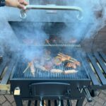 CosmoGrill Outdoor XL Charcoal Smoker BBQ Grill – Adjustable Charcoal Pan, Built-in Thermometer, 2 Side Tables, Chimney & Wheels – Portable Garden Barbecue Smoker photo review