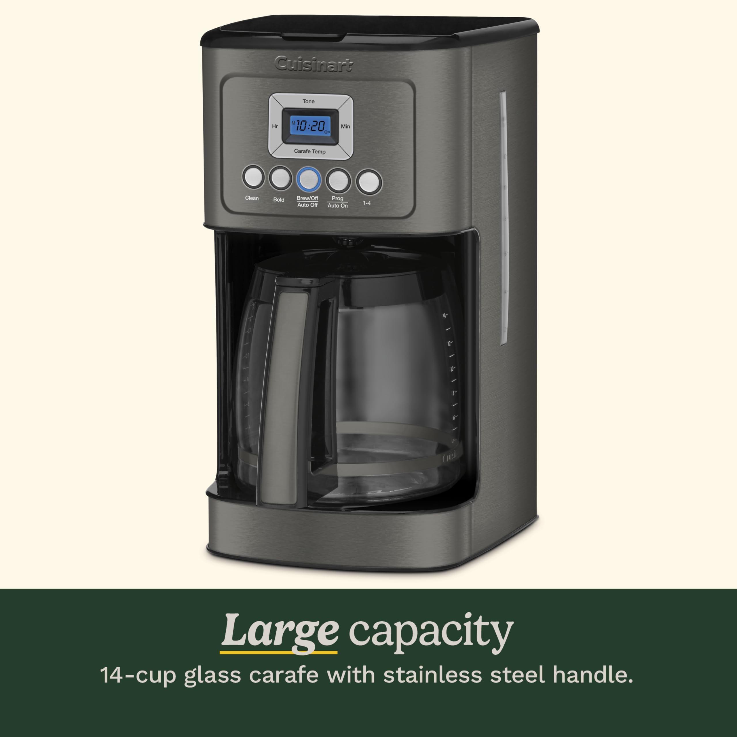 Cuisinart DCC-3200P1 14-Cup Programmable Coffee Maker – Stainless Steel Drip Machine with Brew Strength Control, Glass Carafe, 1–4 Cup Setting & Auto Shut-Off - Image 16