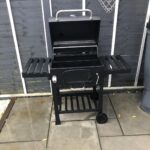 CosmoGrill Outdoor XL Charcoal Smoker BBQ Grill – Adjustable Charcoal Pan, Built-in Thermometer, 2 Side Tables, Chimney & Wheels – Portable Garden Barbecue Smoker photo review