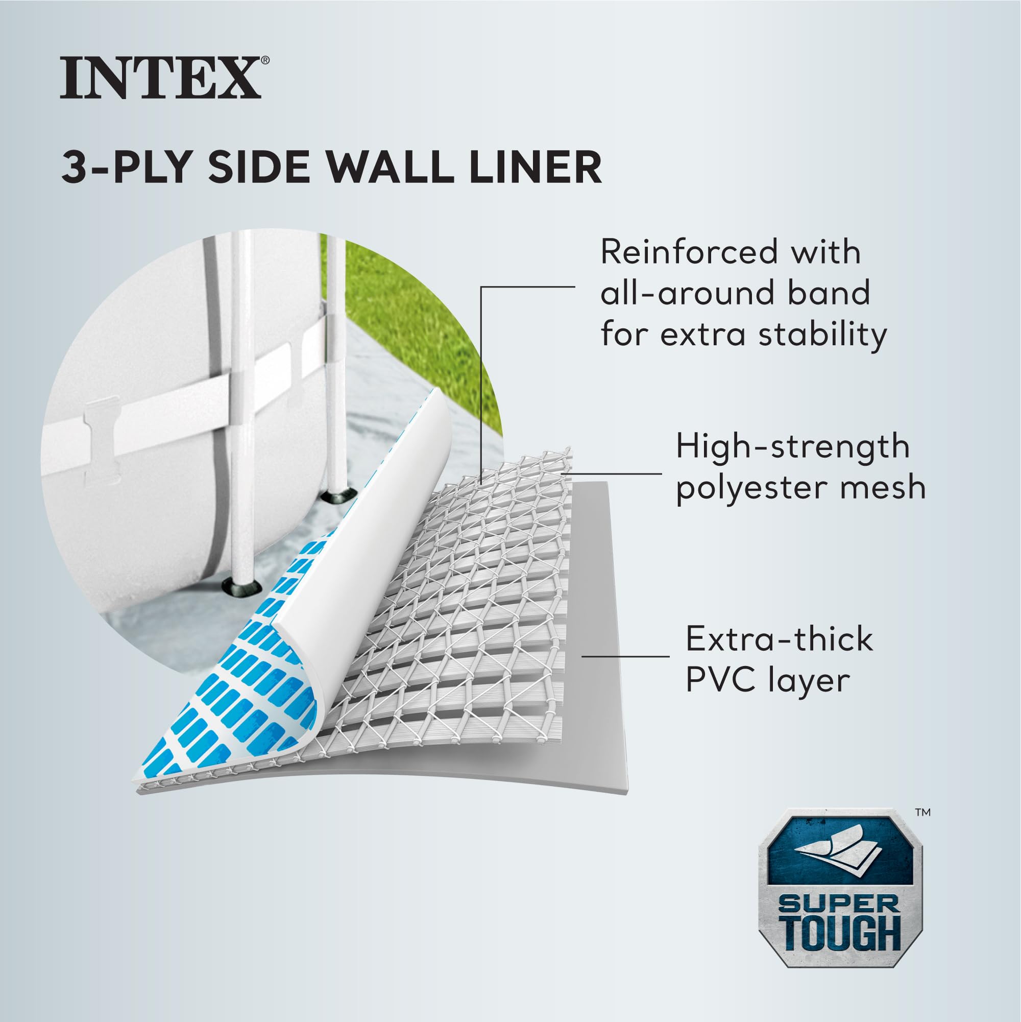 Intex 26701EH Prism Frame 10ft (3.05m) x 30in (76cm) Above Ground Pool Set – 1,185 Gallon (4,486L) Capacity with Filter Pump – Rust & Puncture Resistant, Quick Setup - Image 11
