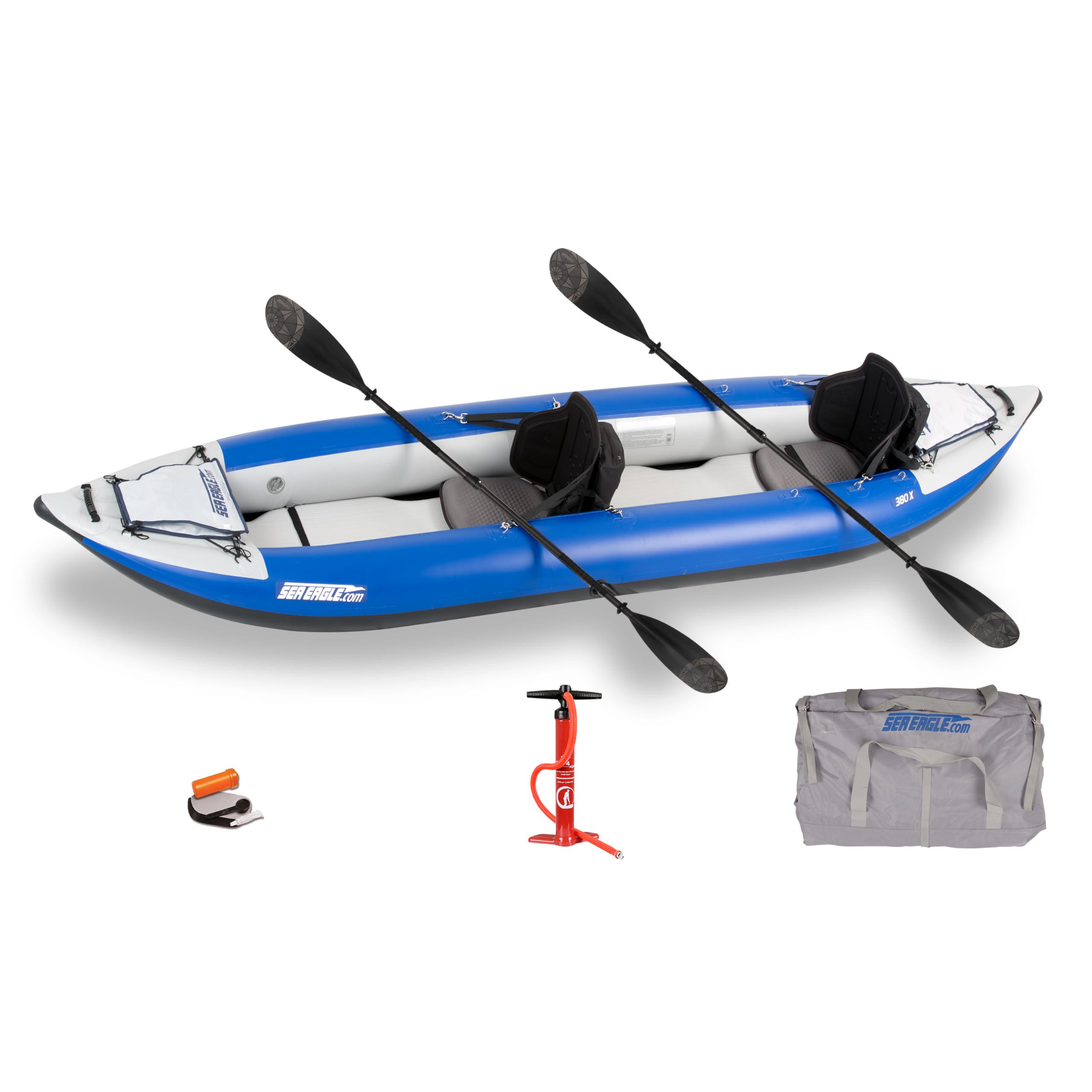 Sea Eagle 380X 12’6″ Explorer Inflatable Kayak – Self-Bailing, Drop-Stitch Floor, Removable Skeg, Whitewater & Touring - Image 4