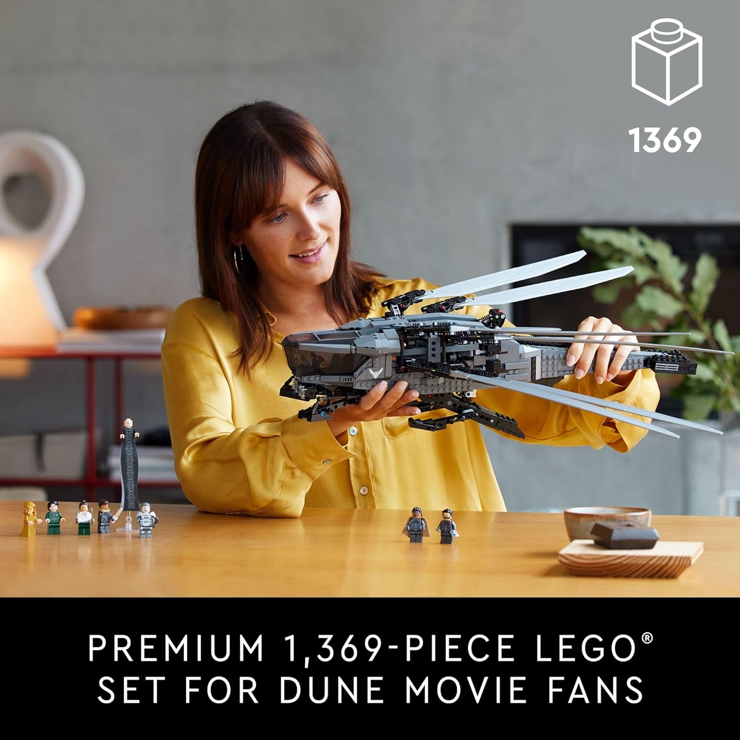 LEGO Icons Dune Atreides Royal Ornithopter 10327 Building Set for Adults, Collectible Sci-Fi Display Model with 8 Minifigures, Gift Idea for Dune Movie Fans - Image 2