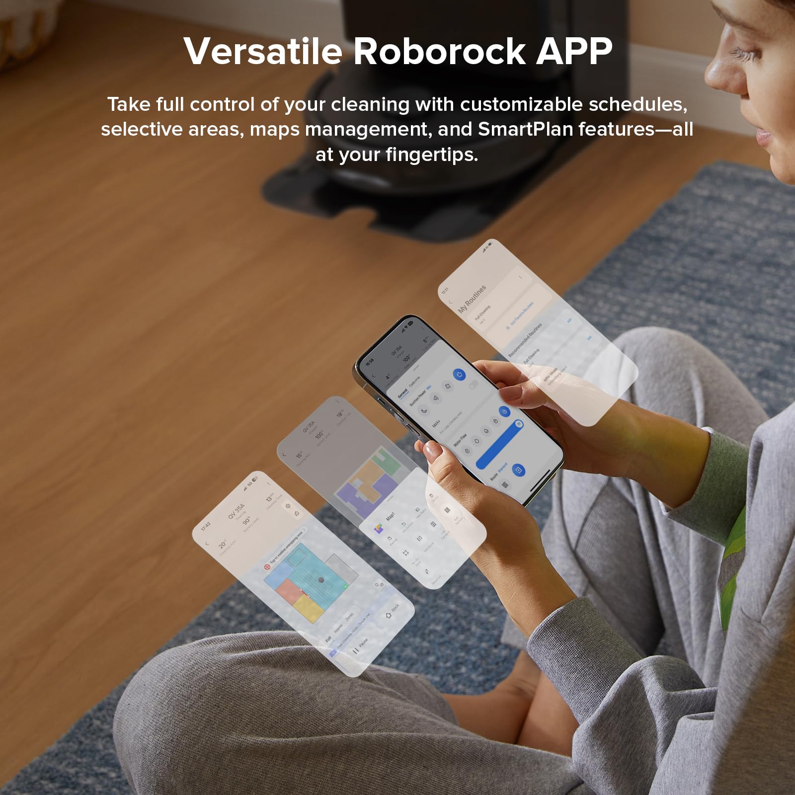 Roborock Qrevo Series Robot Vacuum and Mop – 8000Pa Suction, Dual Spinning Mops, LiDAR Navigation, Self-Emptying Dock, Smart App & Pet Hair Cleaning - Image 11