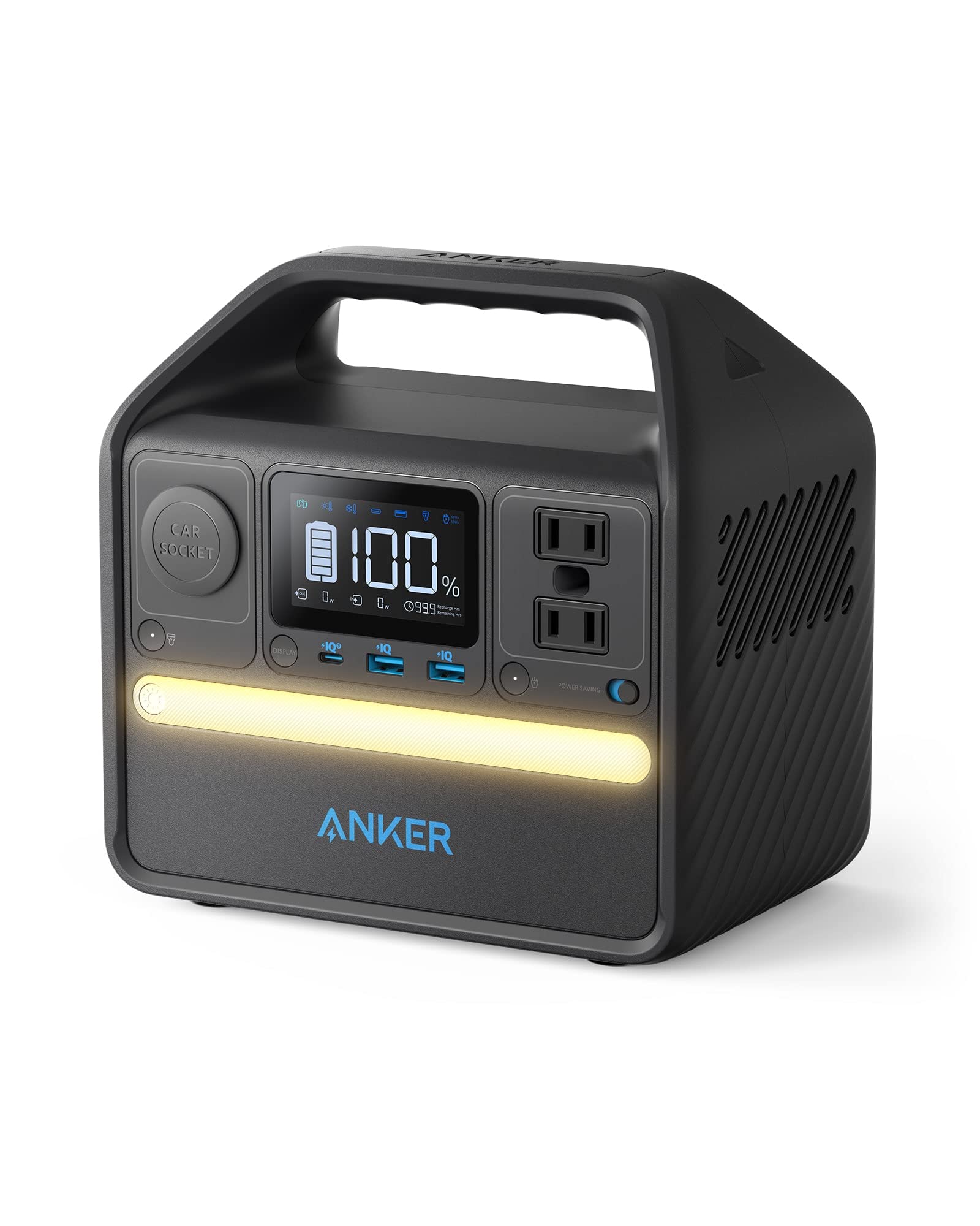 Anker 521 Portable Power Station 256Wh – LiFePO4 Battery | 300W AC Output (600W Surge) | 60W USB-C PD, 6 Ports, Solar-Compatible PowerHouse for Camping, Emergency, Travel & Outdoor Use