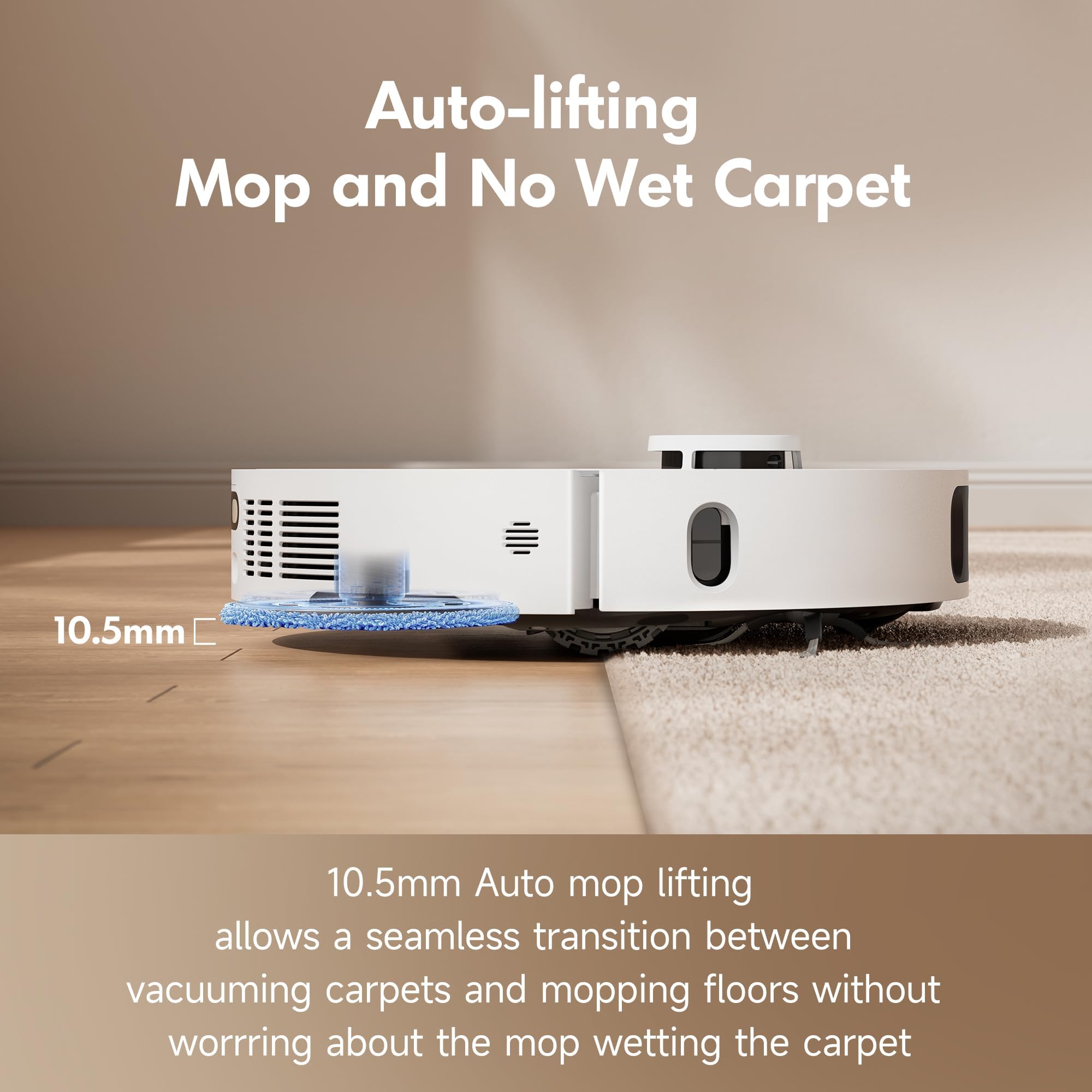 MOVA P10 Pro Ultra Robot Vacuum & Mop Combo | 13,000Pa Suction, 149℉ Mop Washing, Dual Spinning Mop, Auto Empty, App Control - Image 6