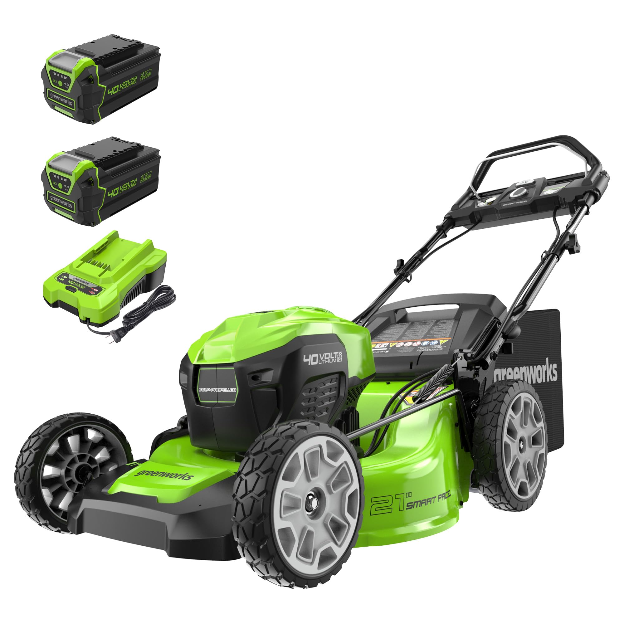 Greenworks 40V Cordless Electric Lawn Mower – 16″ (40.6 cm) Deck, 4.0 Ah Battery, 45 Min Runtime - Image 2