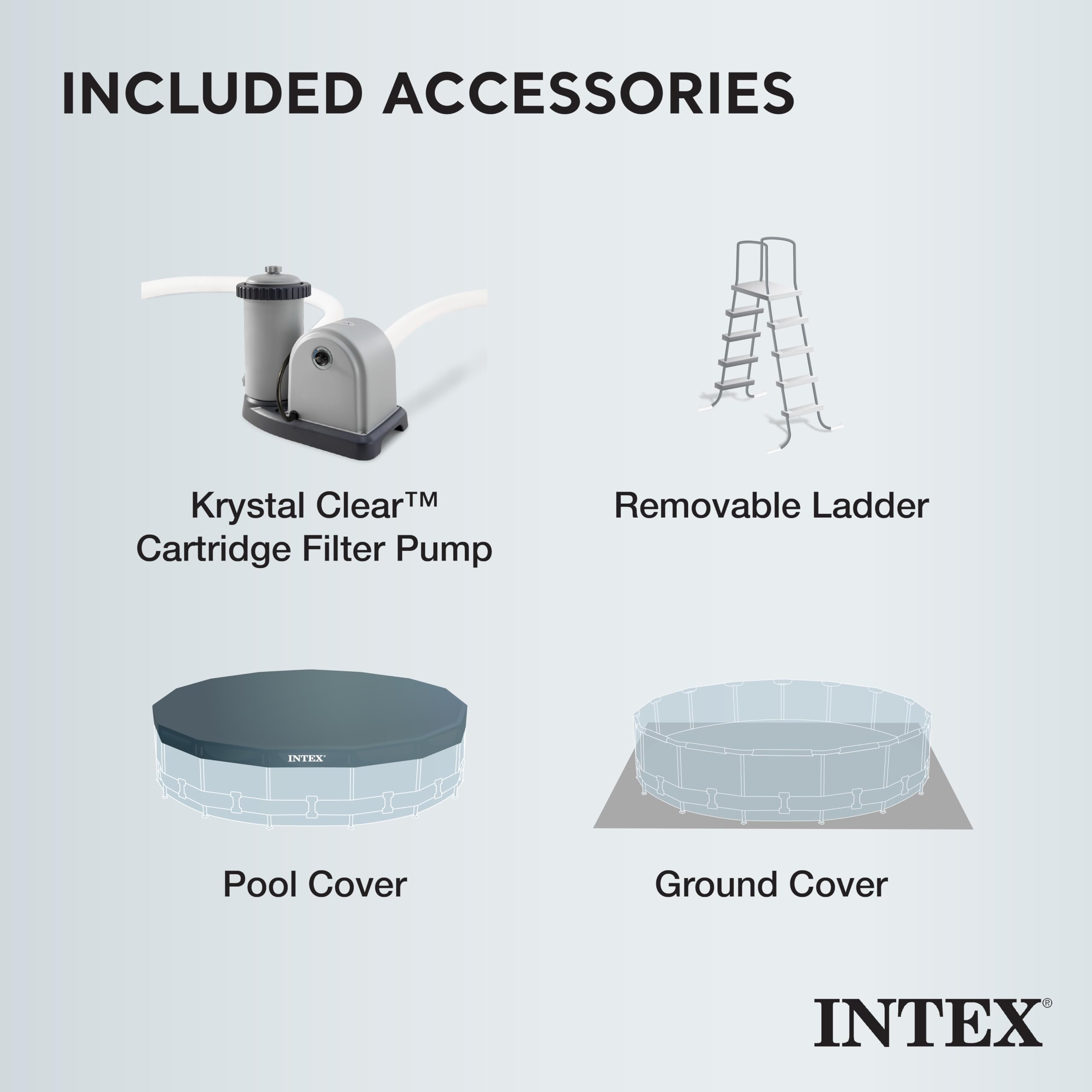 Intex 26701EH Prism Frame 10ft (3.05m) x 30in (76cm) Above Ground Pool Set – 1,185 Gallon (4,486L) Capacity with Filter Pump – Rust & Puncture Resistant, Quick Setup - Image 58