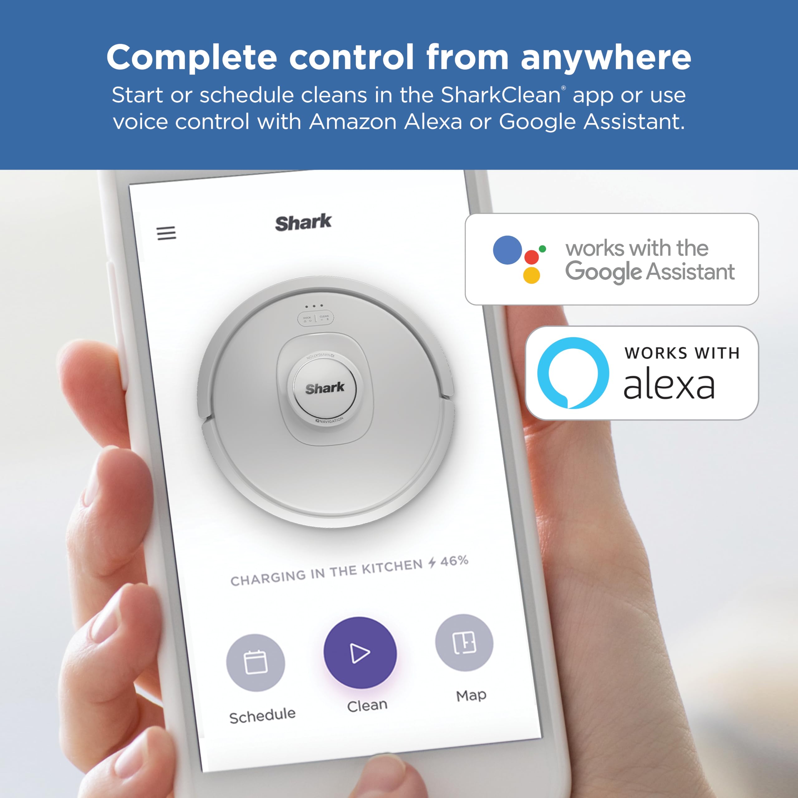 Shark AV2501S AI Ultra Robot Vacuum with HEPA Self-Empty Base, Matrix Clean Navigation, 30-Day Bagless Capacity, Smart Mapping, Voice/App Control, Perfect for Pet Hair & All Floors, Dark Grey - Image 33