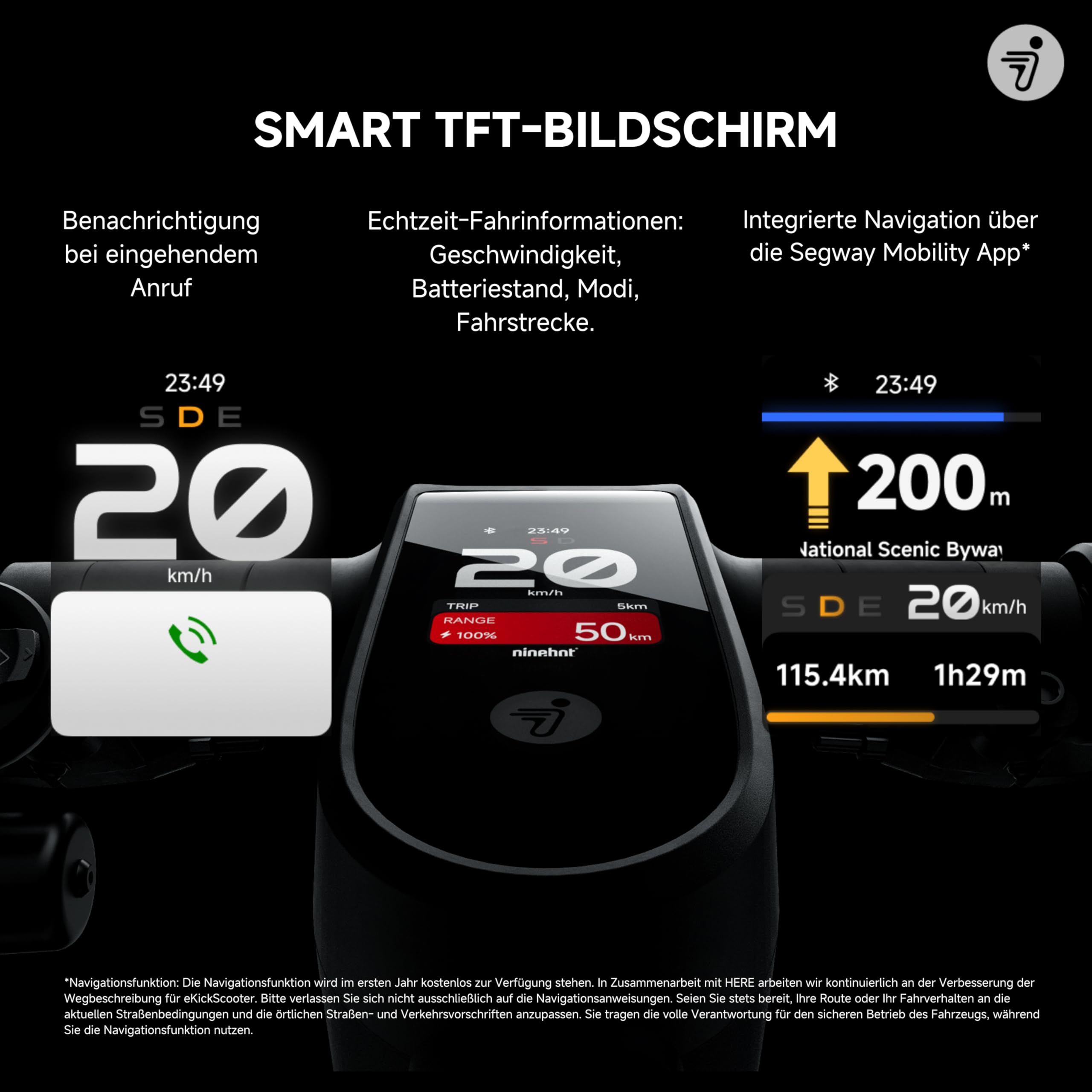 Segway-Ninebot MAX G2 D Electric Scooter for Adults – 70 km Range, 20 km/h Speed, Dual Suspension, Apple Find My, Road-Legal (EU) - Image 13