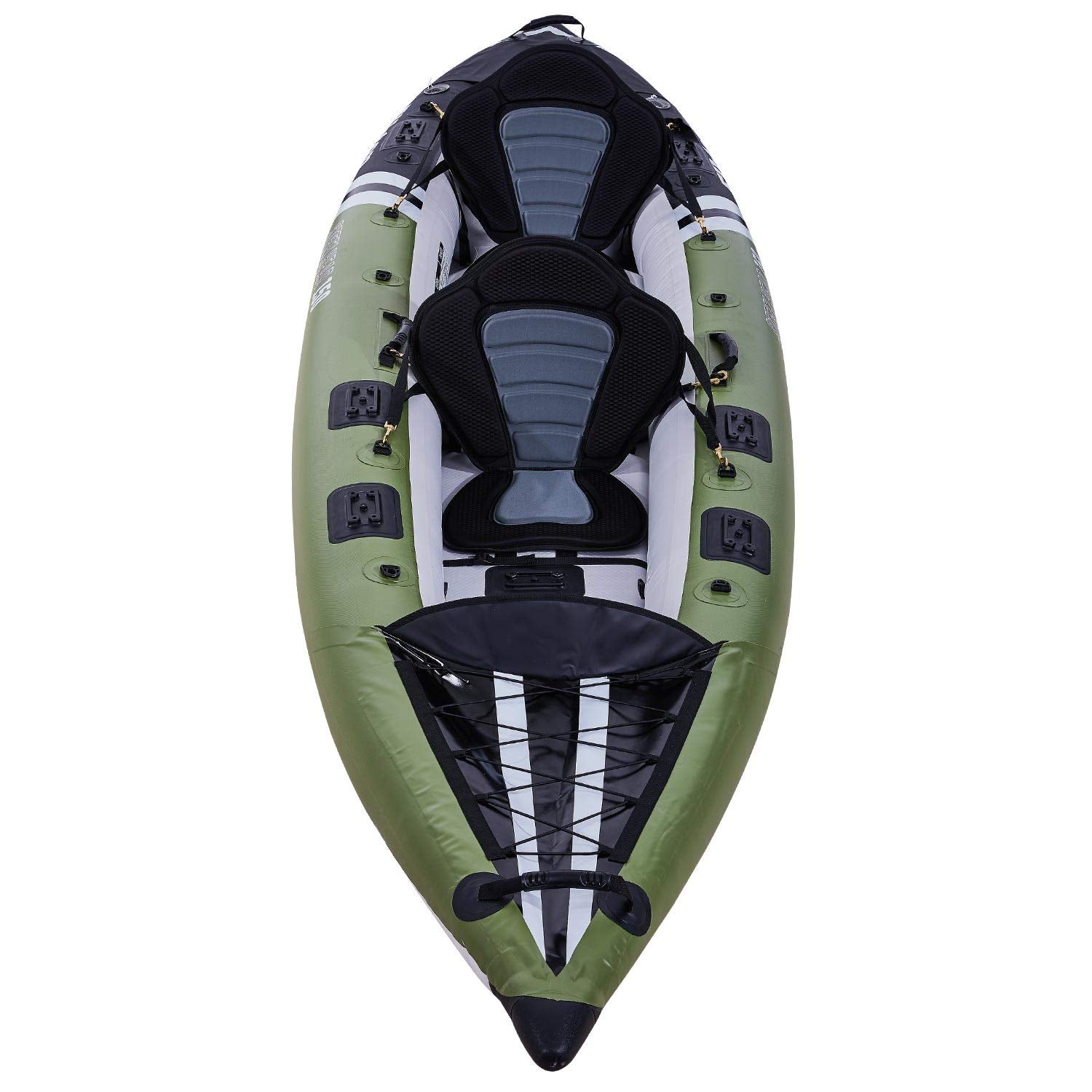 Elkton Outdoors Steelhead 130 12’6″ Inflatable Fishing Kayak – Rigid Dropstitch Floor, Tandem Kayak with Seats, Paddles & Accessories - Image 7