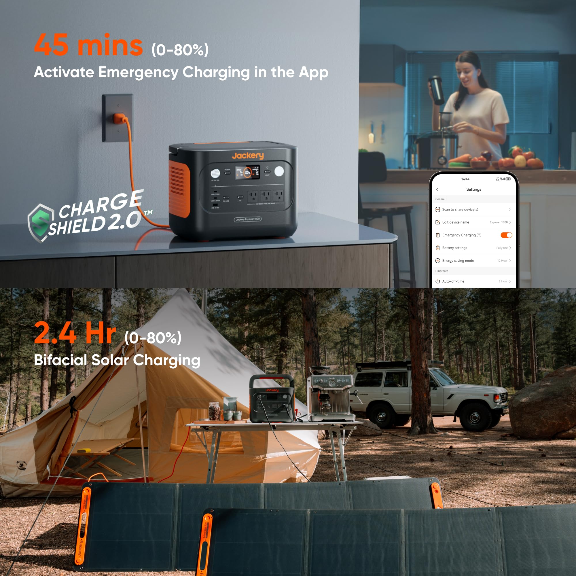 Jackery Explorer 1000 V2 Portable Power Station – 1070Wh LiFePO4 Solar Generator | 1500W AC & 100W USB-C Fast Charge for Camping & Emergency - Image 18