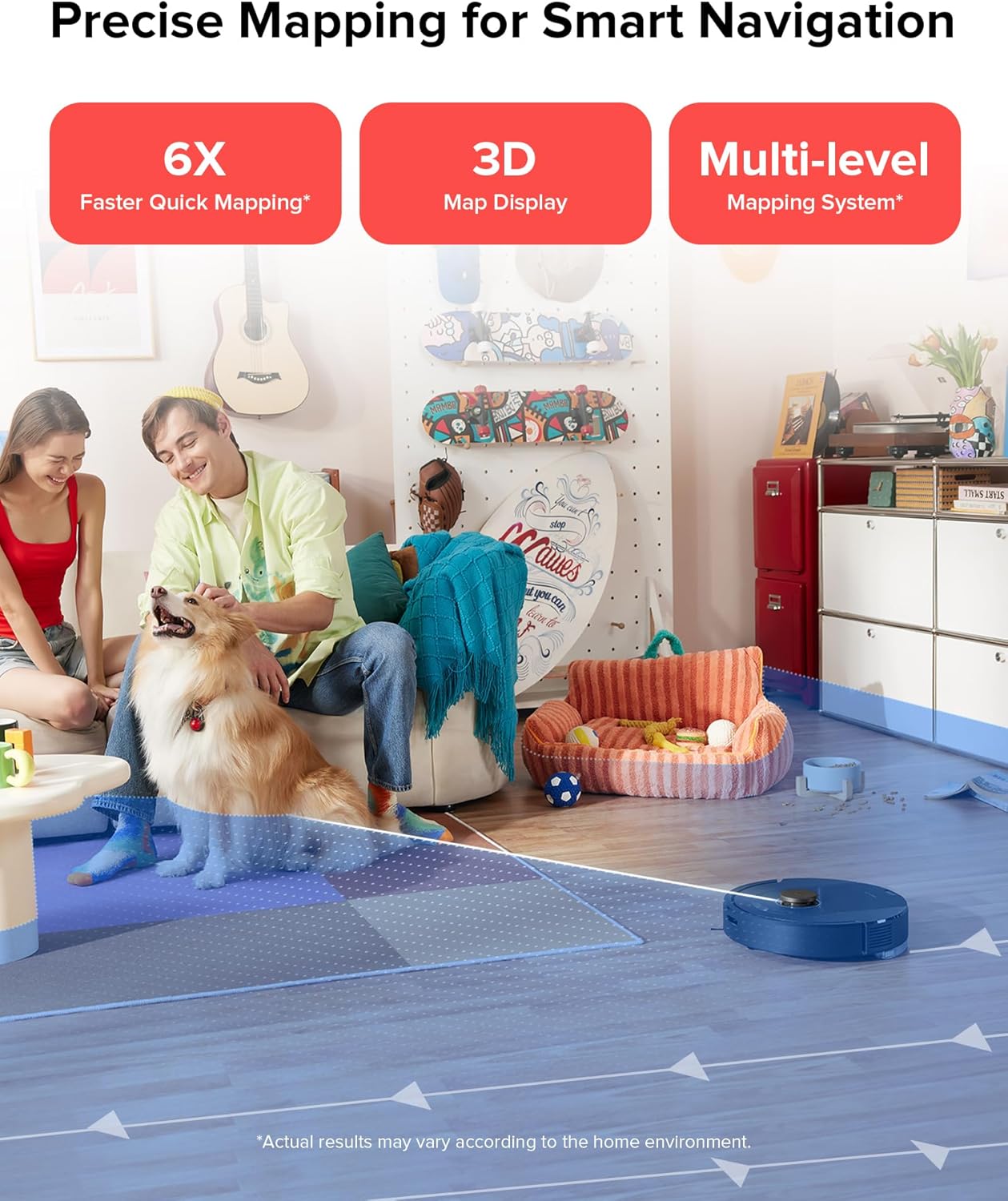 Roborock Q5 Pro+ Robot Vacuum and Mop with Self-Emptying Dock, 5500Pa Suction, DuoRoller Brush, LiDAR Navigation, Smart Mapping, Perfect for Pet Hair, Hard Floors & Carpets - Image 5