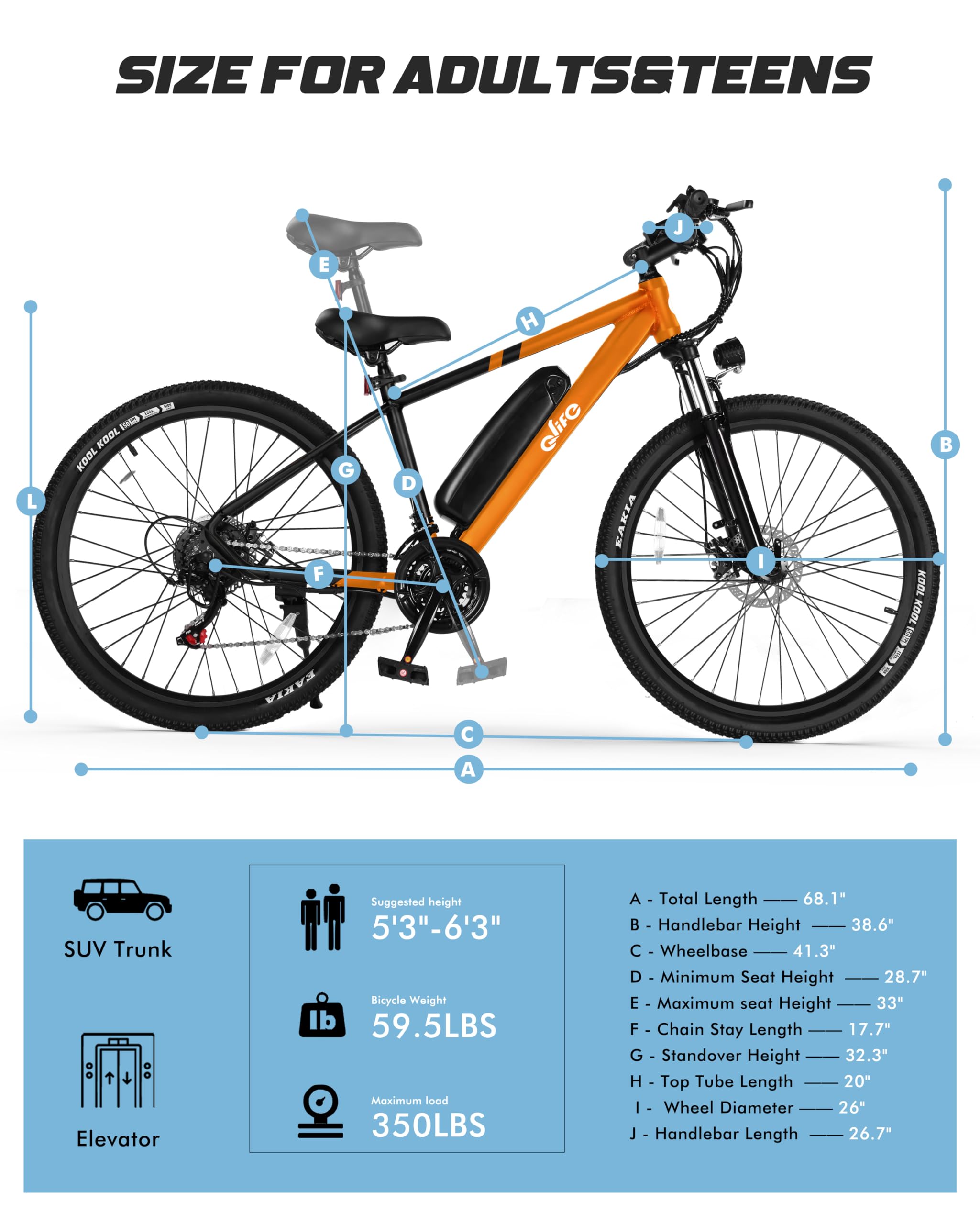 Racer Electric Bike for Adults - 21-Speed Mountain Lightweight Ebike with Peak 750W 22MPH Brushless Motor, 375Wh Removable Battery, 26X2.1 Tire Step Over E-MTB, Up to 40 Miles - Image 91