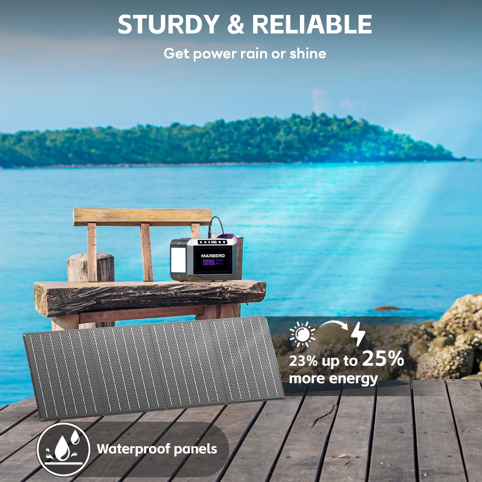 MARBERO M82 Portable Power Station – 88Wh/24000mAh Lithium Battery | 80W AC Output | Solar Rechargeable Backup Power Bank for Camping, Emergency, RV & Outdoor Use - Image 72