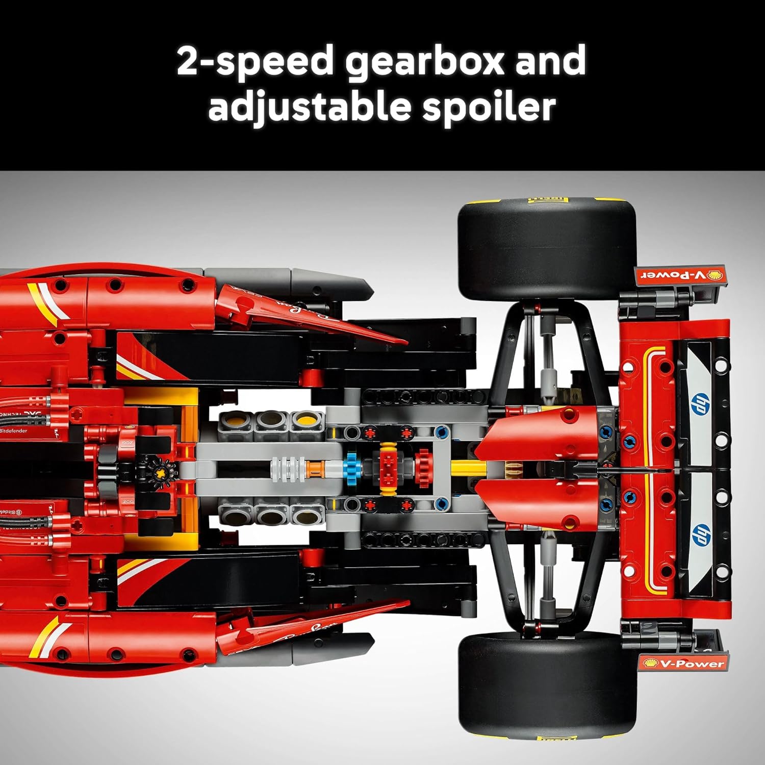 LEGO Technic Ferrari SF-24 F1 Car Model Kit 42207 – 1:8 Scale Buildable Set for Adults with V6 Engine, Gearbox & Adjustable Spoiler – Collectible F1 Display Gift for Racing Fans – 1,362 Pieces - Image 4