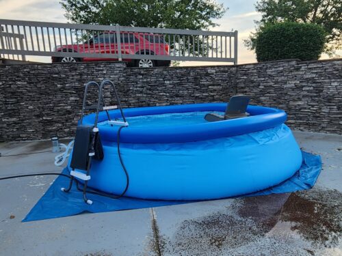 Intex 28167EH Easy Set Inflatable Pool Set – 15ft (4.57m) x 48in (122cm) Round Above Ground Pool with 1,000 GPH Pump, Ladder, Cover & Ground Cloth – 3,736 Gallon (14,141L) Capacity – 3-Ply PVC photo review