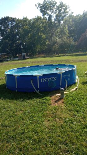 Intex 28211EH Metal Frame Pool Set – 12ft (3.66m) x 30in (76cm) Round Above Ground Swimming Pool with 530 GPH Pump – 1,718 Gallon (6,504L) Capacity – 3-Ply Puncture-Resistant PVC – Rust-Resistant Frame photo review