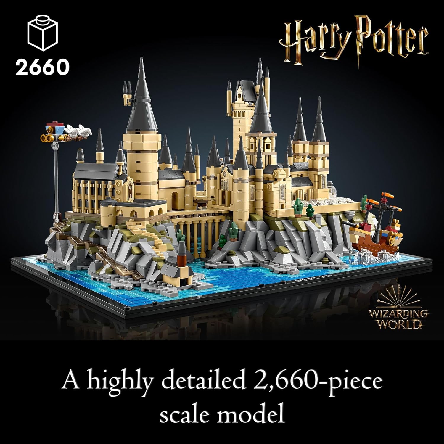 LEGO Harry Potter Hogwarts Castle and Grounds Set 76419 – Collectible Display Model Kit for Adults with 2,660 Pieces – Iconic Wizarding World Gift with Architect Minifigure - Image 2