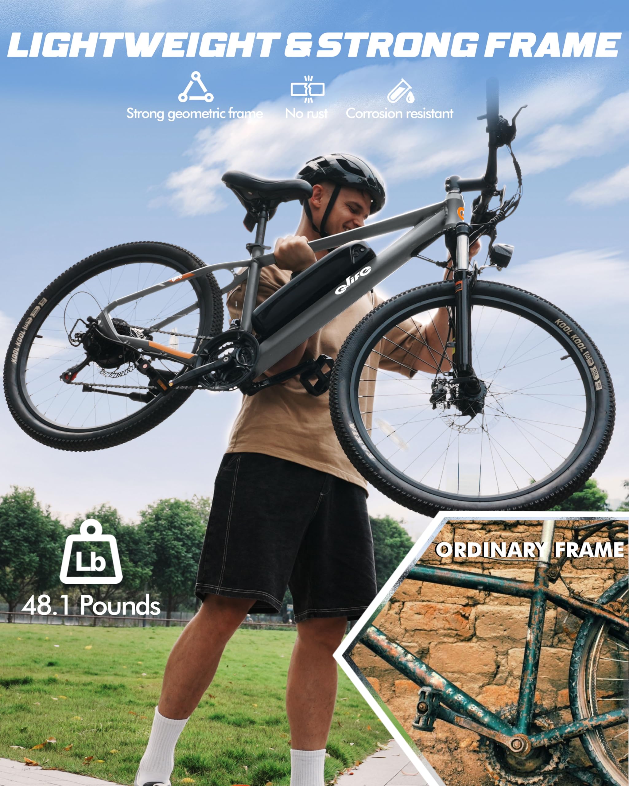 Racer Electric Bike for Adults - 21-Speed Mountain Lightweight Ebike with Peak 750W 22MPH Brushless Motor, 375Wh Removable Battery, 26X2.1 Tire Step Over E-MTB, Up to 40 Miles - Image 61