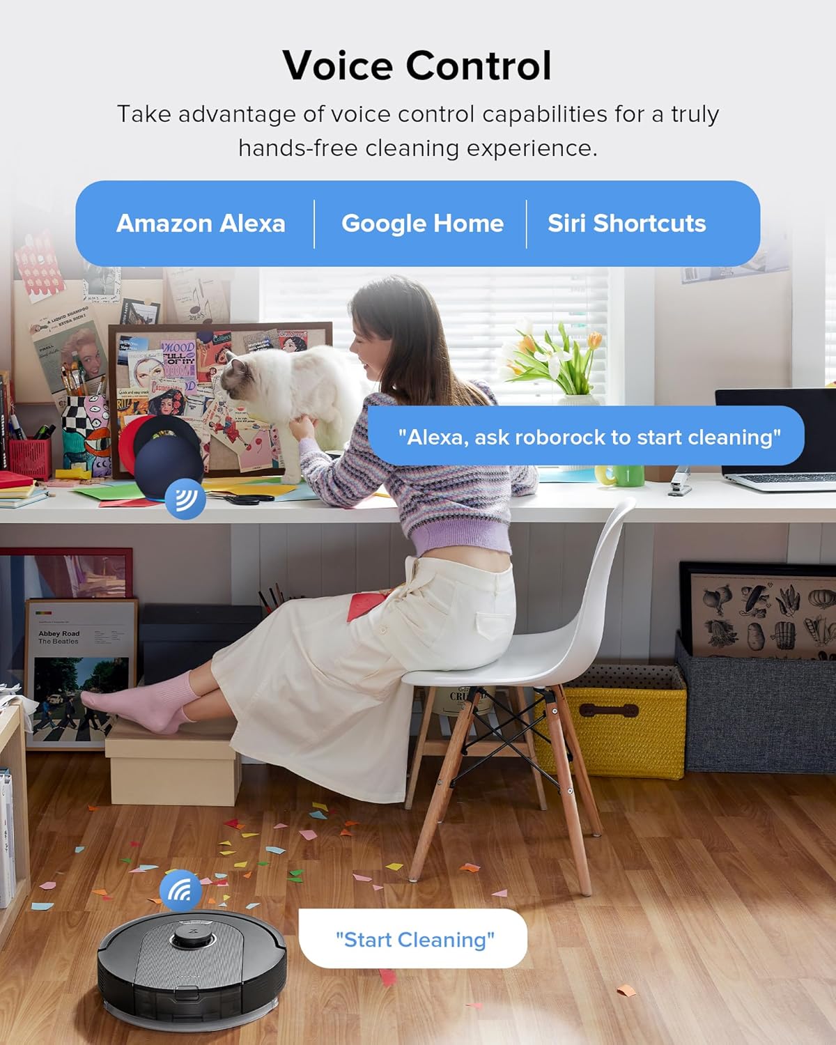 Roborock Q5 Pro+ Robot Vacuum and Mop with Self-Emptying Dock, 5500Pa Suction, DuoRoller Brush, LiDAR Navigation, Smart Mapping, Perfect for Pet Hair, Hard Floors & Carpets - Image 7