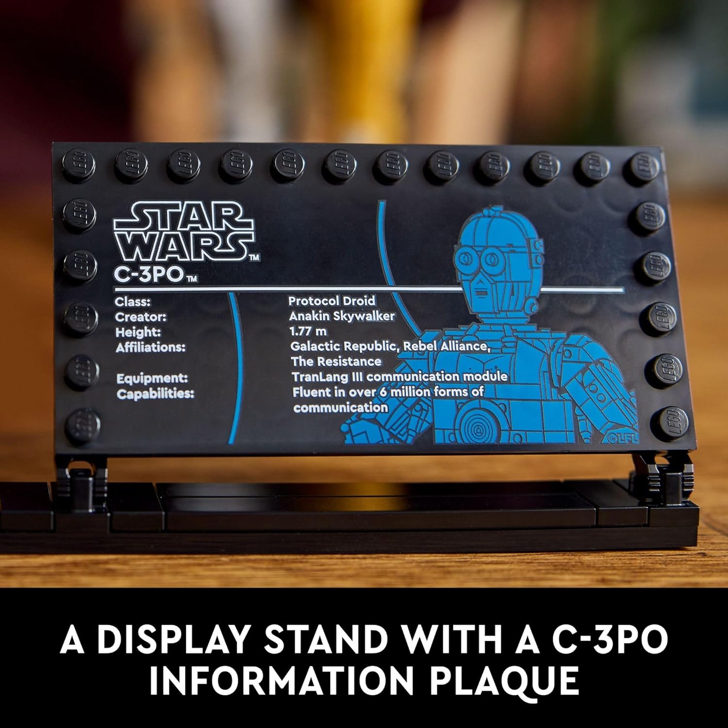 LEGO Star Wars C-3PO Droid Figure 75398 – Collectible Build-and-Display Model for Adults with Minifigure & Info Plaque – 25th Anniversary Star Wars Gift & Home Decor – 1,138 Pieces - Image 4