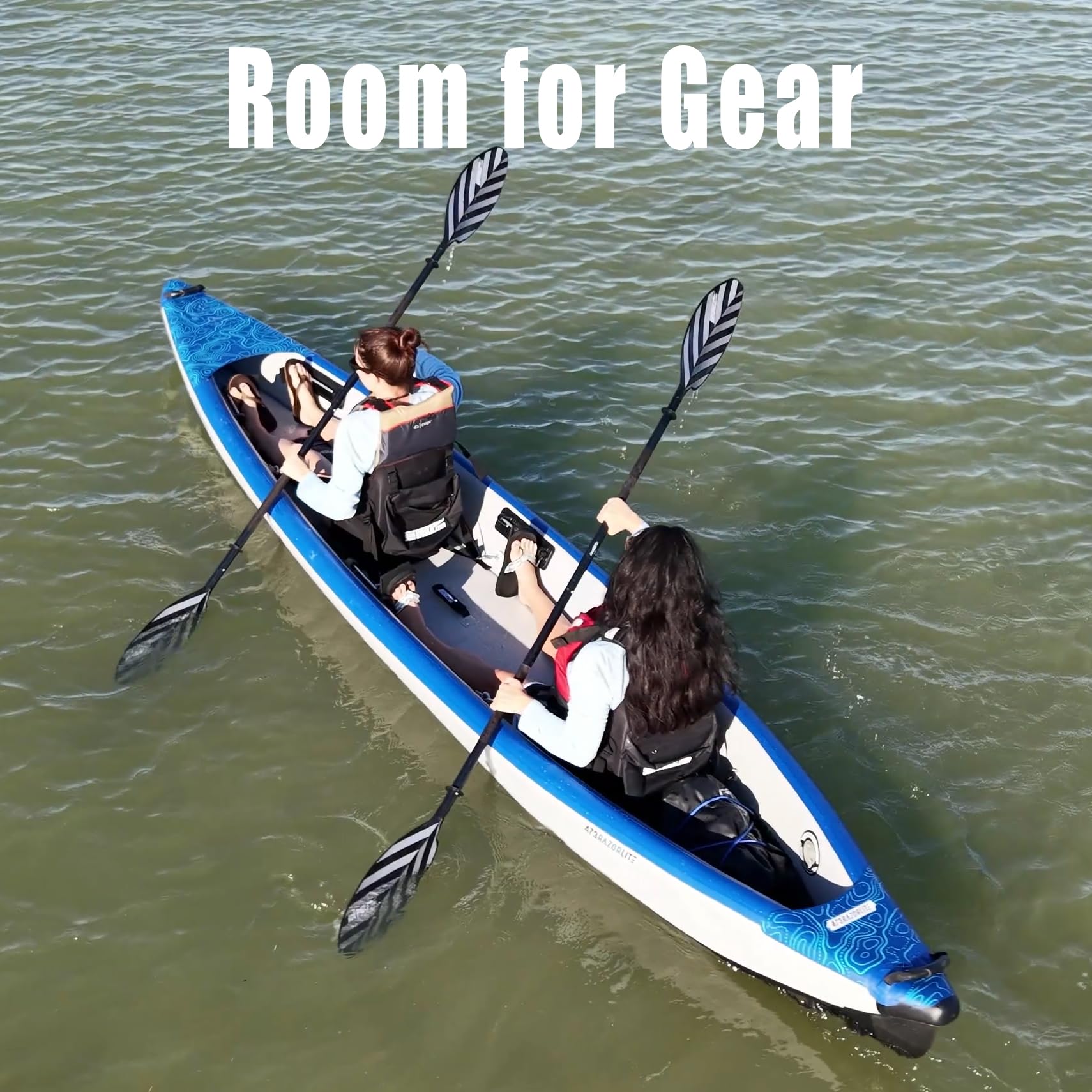 Sea Eagle RazorLite 393RL Inflatable Kayak – Ultra-Light Drop-Stitch Touring Kayak (Solo/Tandem) with FlexBrace2 Footrests, Tall Back Seat, Paddle, Pump & Backpack - Image 25