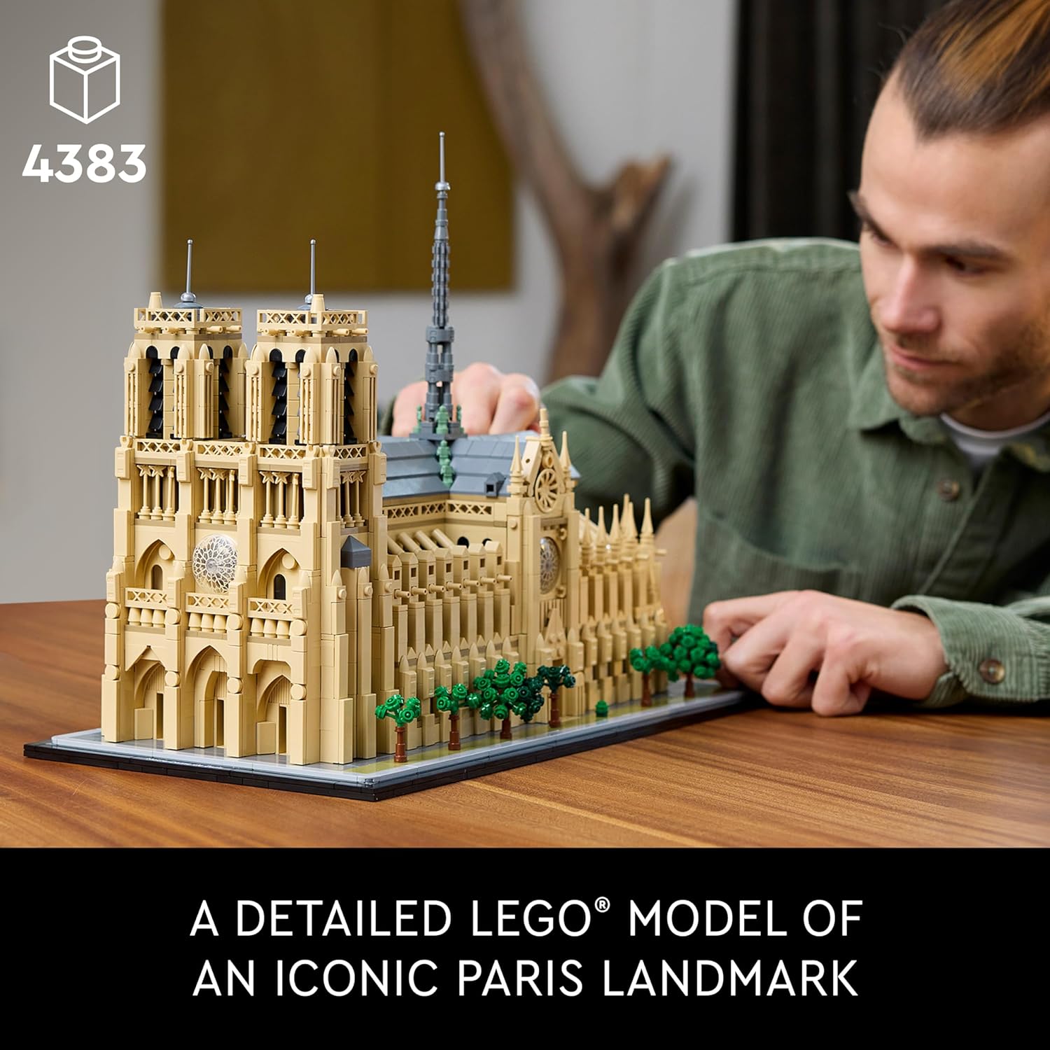 LEGO Architecture Notre-Dame de Paris 21061, Collectible Model Building Set for Adults, Historic Paris Landmark Replica, Gift for Architecture and Travel Lovers - Image 2