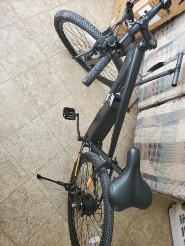 Racer Electric Bike for Adults - 21-Speed Mountain Lightweight Ebike with Peak 750W 22MPH Brushless Motor, 375Wh Removable Battery, 26X2.1 Tire Step Over E-MTB, Up to 40 Miles photo review