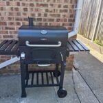 CosmoGrill Outdoor XL Charcoal Smoker BBQ Grill – Adjustable Charcoal Pan, Built-in Thermometer, 2 Side Tables, Chimney & Wheels – Portable Garden Barbecue Smoker photo review