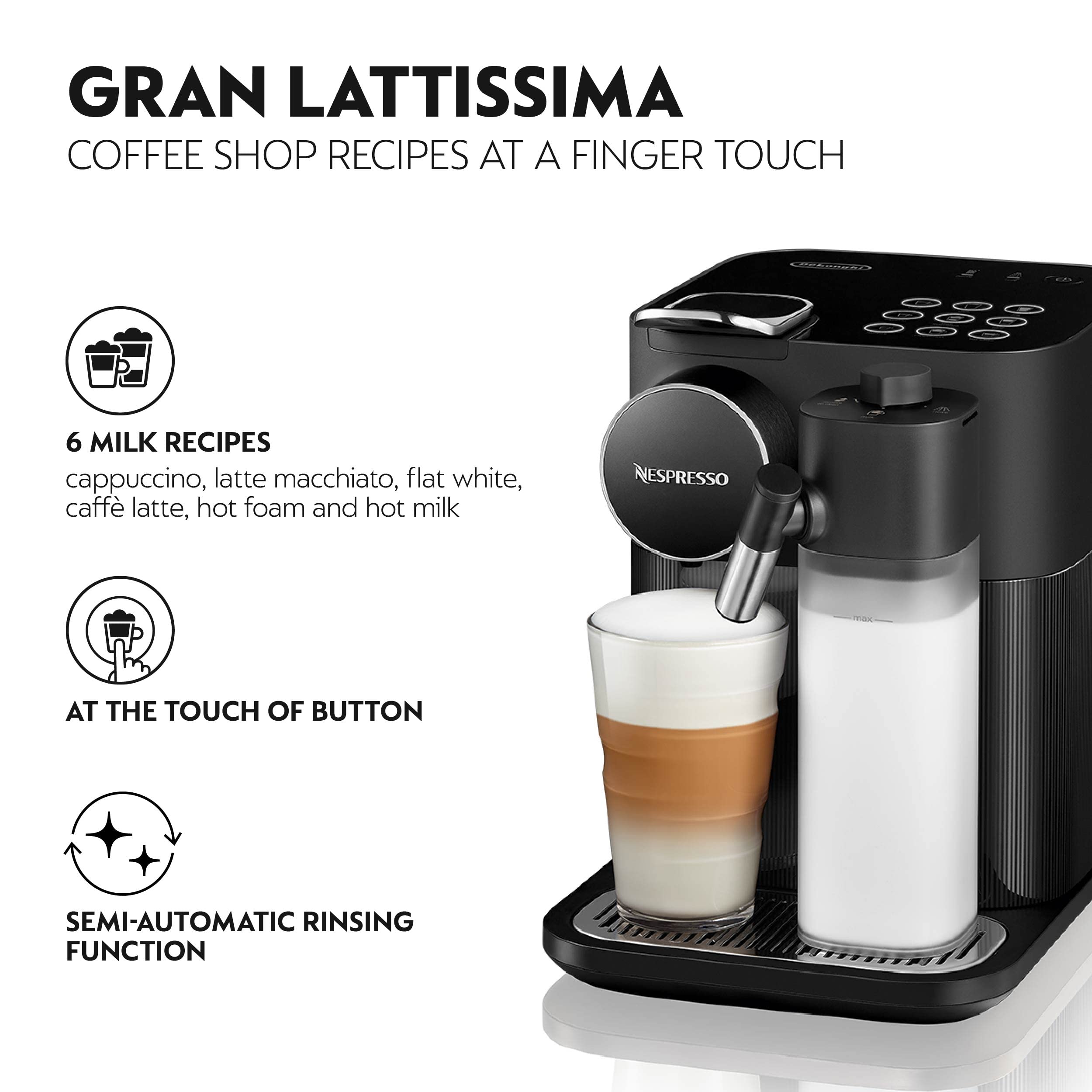Nespresso Gran Lattissima EN640.B – One-Touch Milk System & 19 Bar Pressure - Image 3