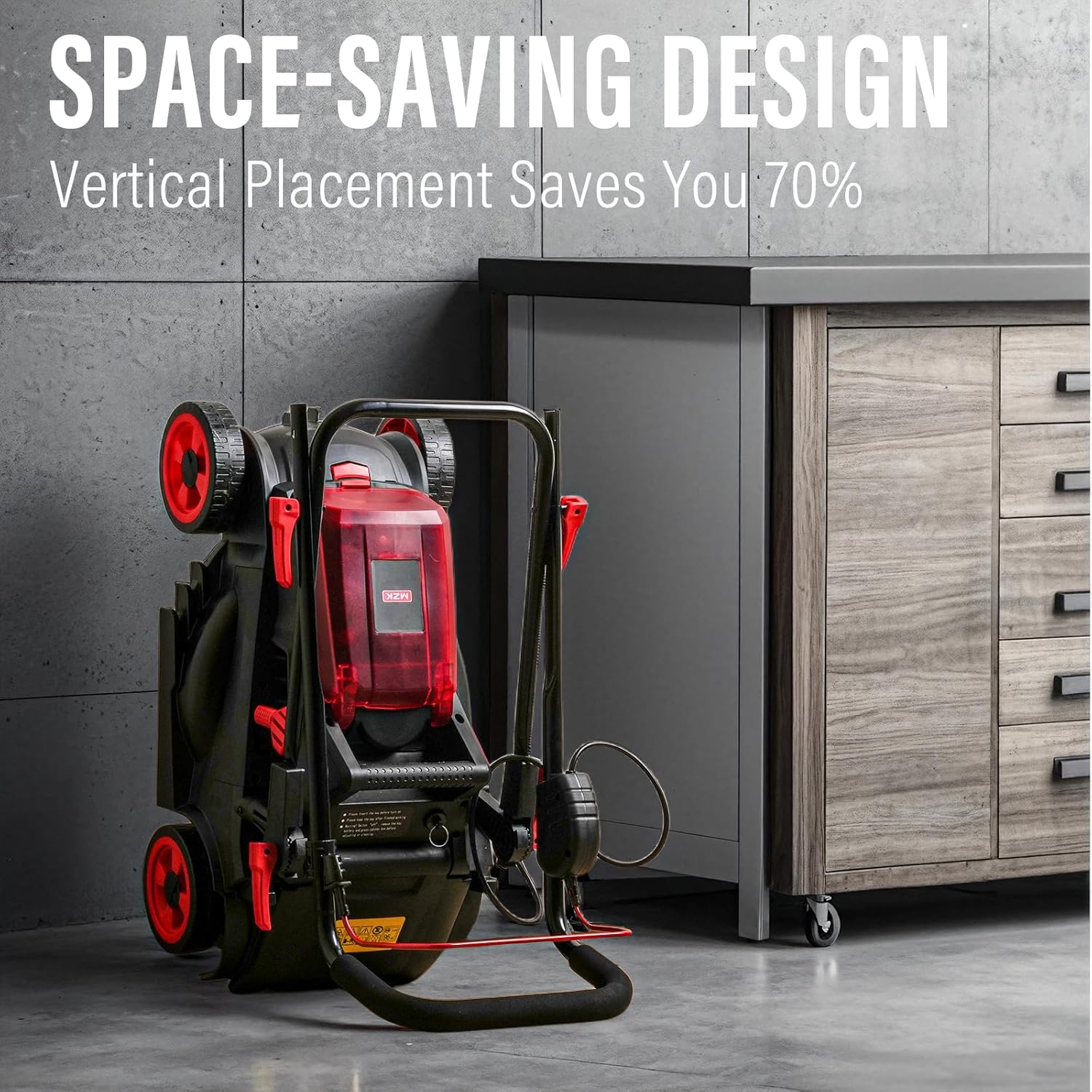 MZK 40V (2×20V) Cordless Electric Lawn Mower – 13″ (33 cm) Deck, Dual 4.0 Ah Batteries & 4-Position Height - Image 5