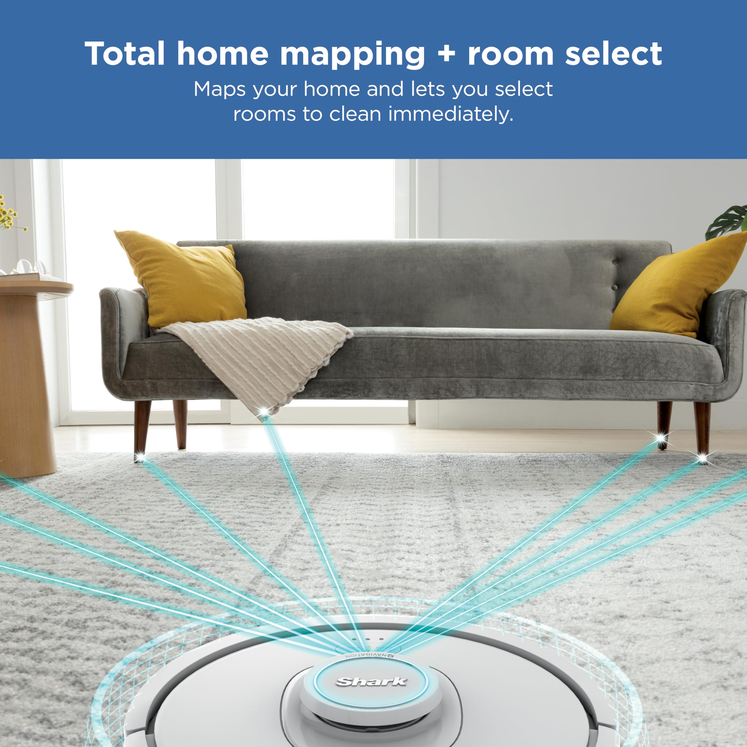 Shark AV2501S AI Ultra Robot Vacuum with HEPA Self-Empty Base, Matrix Clean Navigation, 30-Day Bagless Capacity, Smart Mapping, Voice/App Control, Perfect for Pet Hair & All Floors, Dark Grey - Image 30