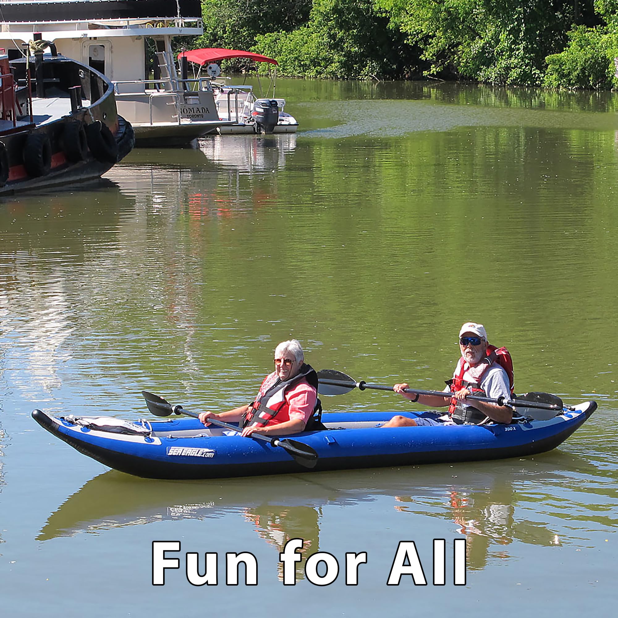 Sea Eagle 380X 12’6″ Explorer Inflatable Kayak – Self-Bailing, Drop-Stitch Floor, Removable Skeg, Whitewater & Touring - Image 12