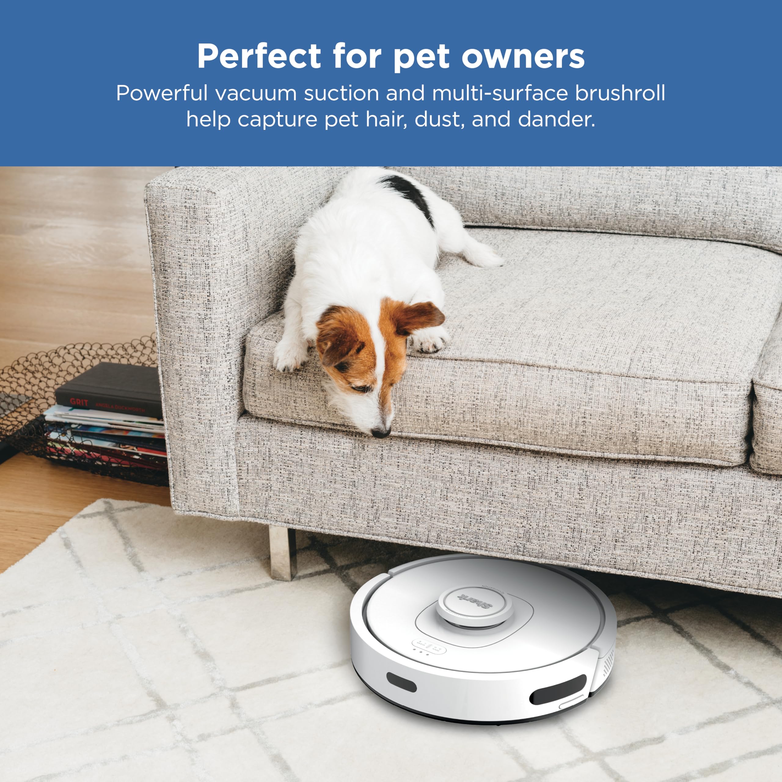 Shark AV2501S AI Ultra Robot Vacuum with HEPA Self-Empty Base, Matrix Clean Navigation, 30-Day Bagless Capacity, Smart Mapping, Voice/App Control, Perfect for Pet Hair & All Floors, Dark Grey - Image 29