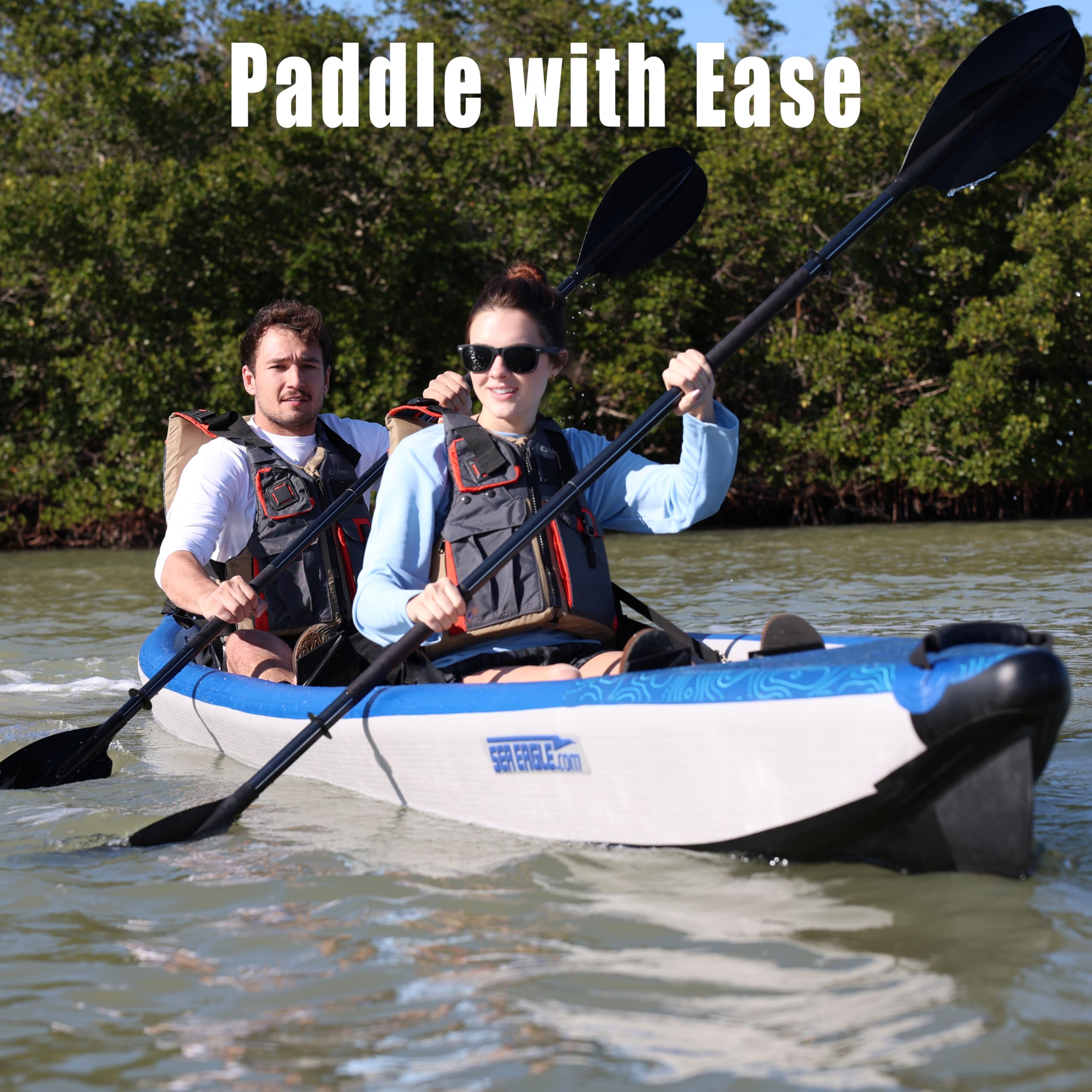 Sea Eagle RazorLite 393RL Inflatable Kayak – Ultra-Light Drop-Stitch Touring Kayak (Solo/Tandem) with FlexBrace2 Footrests, Tall Back Seat, Paddle, Pump & Backpack - Image 23