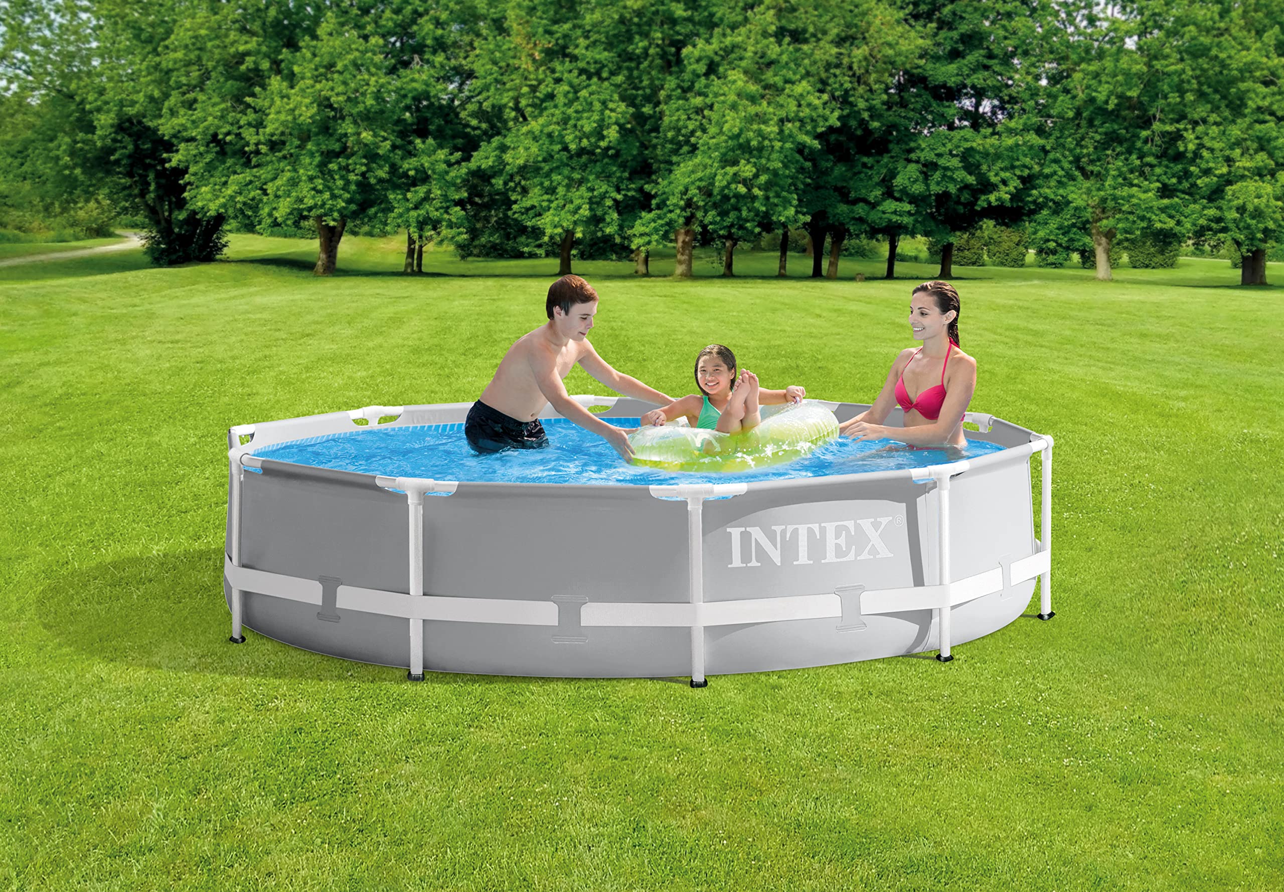 Intex 26701EH Prism Frame 10ft (3.05m) x 30in (76cm) Above Ground Pool Set – 1,185 Gallon (4,486L) Capacity with Filter Pump – Rust & Puncture Resistant, Quick Setup - Image 37
